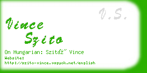vince szito business card